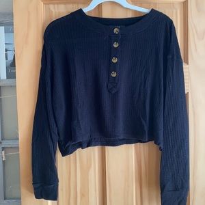 Oversized Cropped Sweater Forever 21